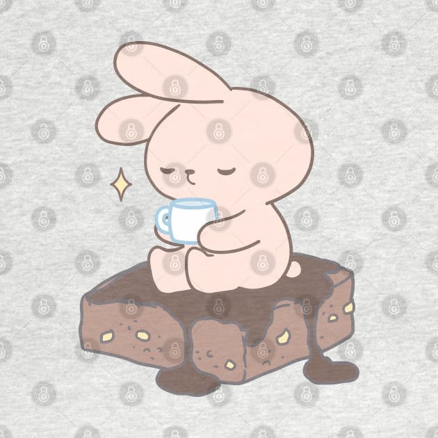 Sweet Serenity: Cute Bunny sit on Bunichoco Brownies by LoppiTokki